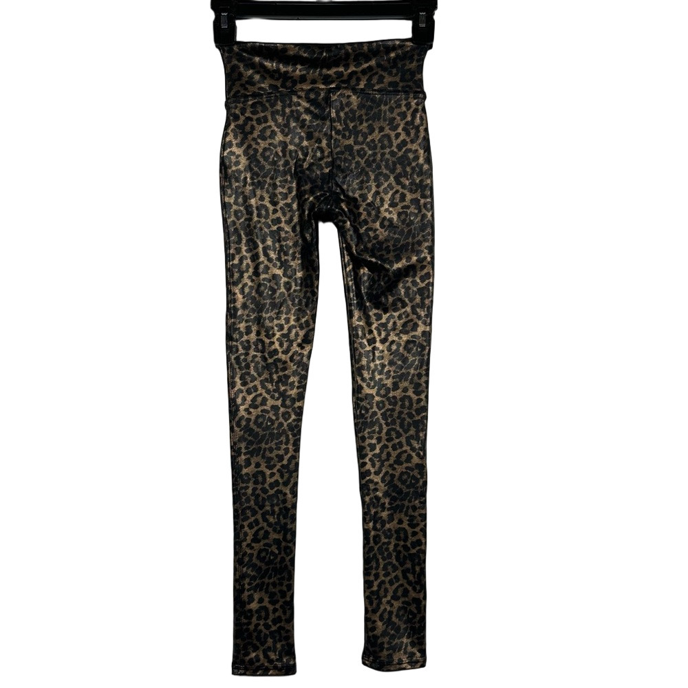 SPANX Leopard Print Shape-wear Leggings Size XSmall Petite - Picture 4 of 9